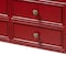 Baxton Studio Red Finished Wood Bronze Finished Accents 6-Drawer Console Table 148-8192 - alternate 5